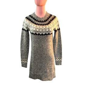 Abercrombie & Fitch Pullover Sweater Dress Tunic Cotton Blend (Alpaca Look) XSP